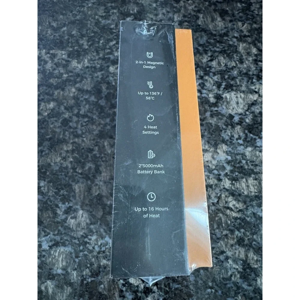 New/Sealed OCOOPA Rechargeable 2pk Magnetic Hand Warmers 16hrs Orange